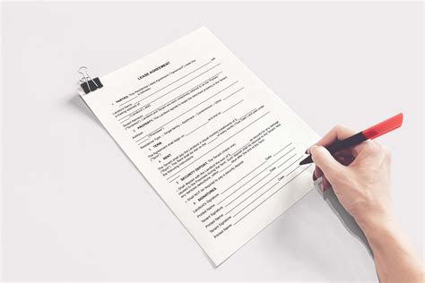 Simple One Page Lease Agreement Lease Agreement Template Lease Contract