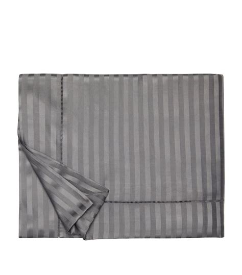 Pratesi Grey Raso Rigato Super King Duvet Cover Cm X Cm