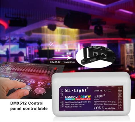 Milight DMX 512 Sterownik LED Kontroler RGB CCT WiFi FUTD02 Sklep