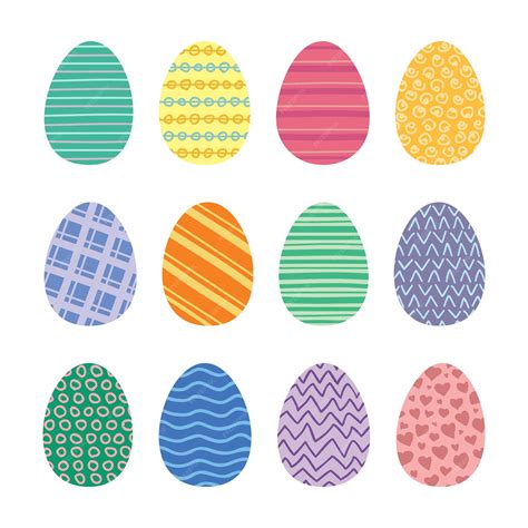 Premium Vector Easter Eggs Vector Icons Set