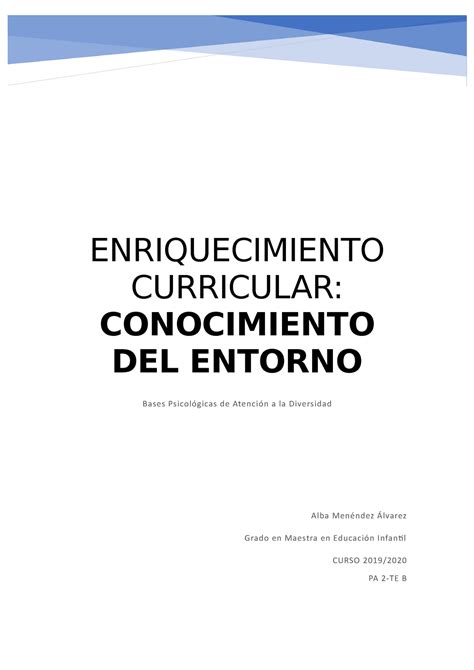 Enriquecimiento Curricular Enriquecimiento Curricular Conocimiento