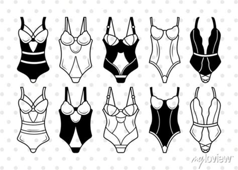 Lingerie Svg Lingerie Silhouette Sexy Sleepwear Svg Bra Svg Wall