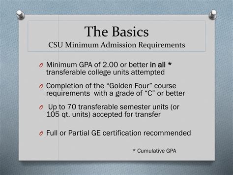 Ppt The 411 On Csu Transfer Powerpoint Presentation Free Download