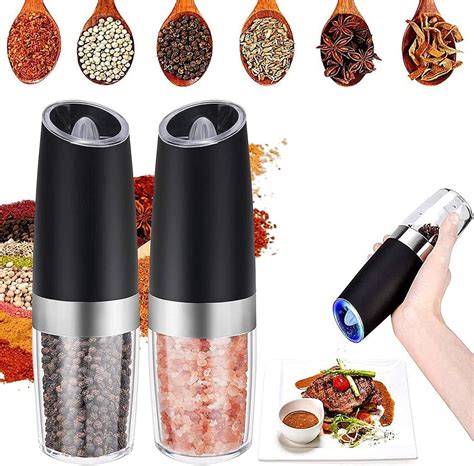 Amazon THERAFLY Gravity Electric Salt Pepper Grinder Set