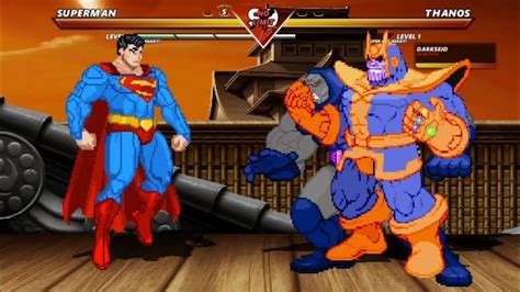 Superman Vs Thanos Darkseid High Level Insane Fight Youtube