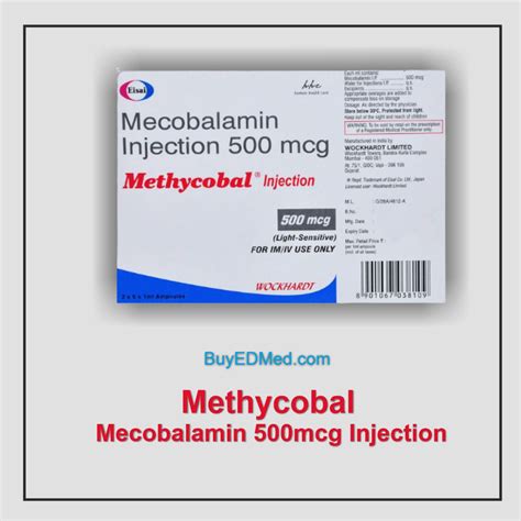 Mecobalamin 500mcg Methycobal Injection Buyedmed Online Pharmacy