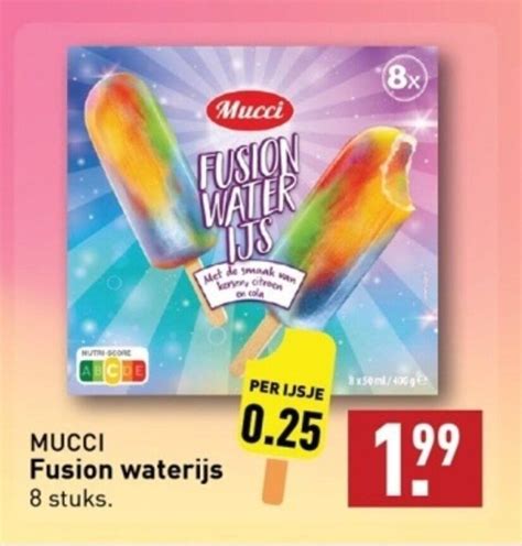 Mucci Fusion Waterijs Aanbieding Bij Aldi