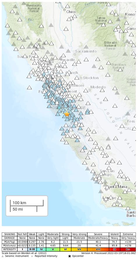 Recent Earthquake in the greater Bay Area (all maps & data from USGS ...