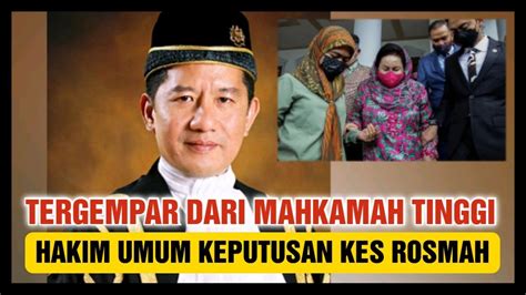 Tergempar Dari Mahkamah Tinggi Hakim Umum Keputusan Kes Rosmah