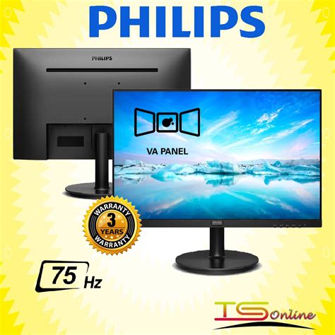 Philips 221v8 21 5 Full Hd Va 75hz Adaptive Sync Led Monitor Shopee