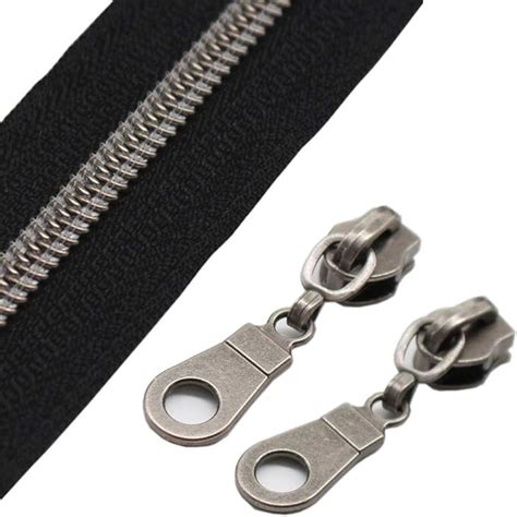 Amazon Yahoga Gunmetal Metallic Nylon Coil Zippers By The Yard