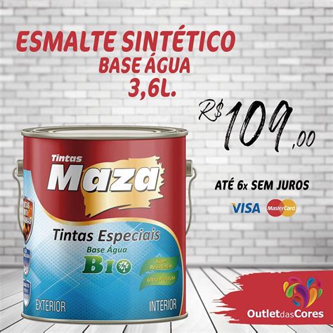 Outlet Das Cores Esmalte Sintético Base Água 3 6L Maza