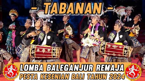 Lomba Baleganjur Remaja Duta Kabupaten Tabanan Pesta Kesenian Bali