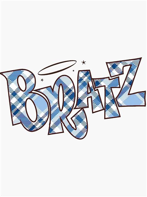 Blue Tartan Bratz Sticker For Sale By Cassietx Redbubble