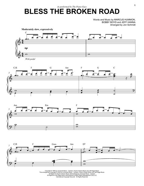 Bless The Broken Road By The Piano Guys Sheet Music For Piano Solo At