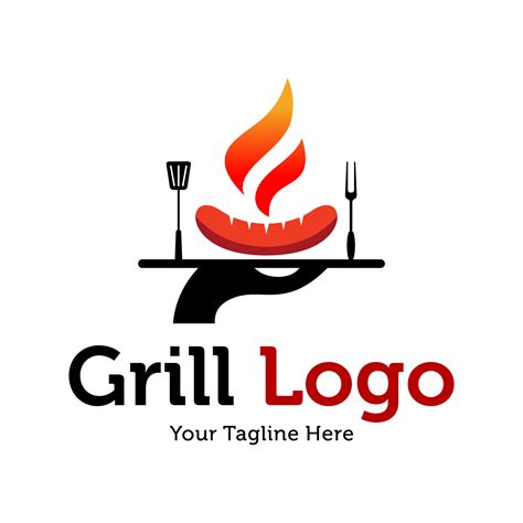 Hot Grill Logo Design Vector Template Vector Art At Vecteezy