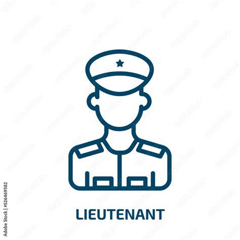 Lieutenant Icon From Army And War Collection Thin Linear Lieutenant