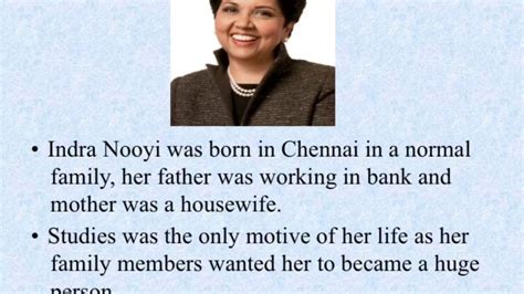 Presentation On Life Story Of Indian Women Entrepreneur Indra Nooyi