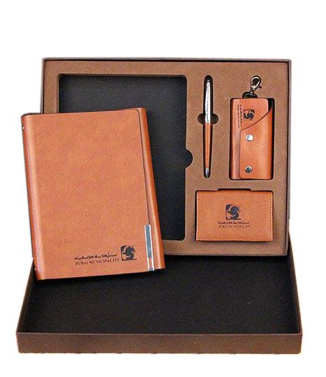 Corporate anniversary gifts business notebook gift set with ball pen and name card holder ...