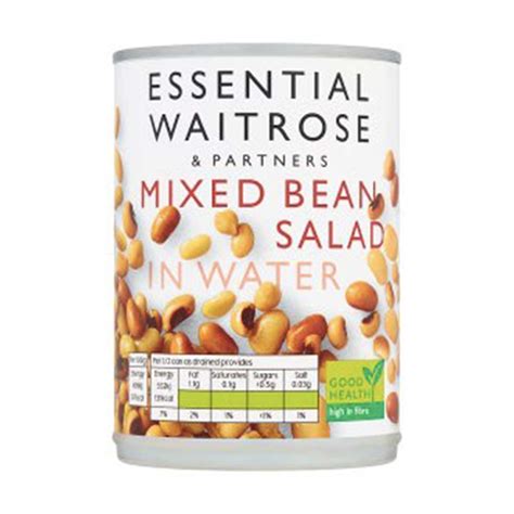 WAITROSE Essential Mixed Bean Salad In Water 400g GO DELIVERY