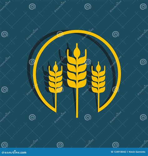 Wheat Oats Logo Design Stock Vector Illustration Of Harvest 124918042