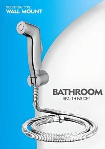 Kuric Abs Health Faucet With Meter Flexible Ss Hose Pipe And Wall