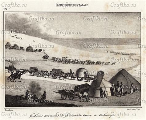 Татарское стойбище (Гатти М., 1837) — гравюры и репродукции на Grafika.ru