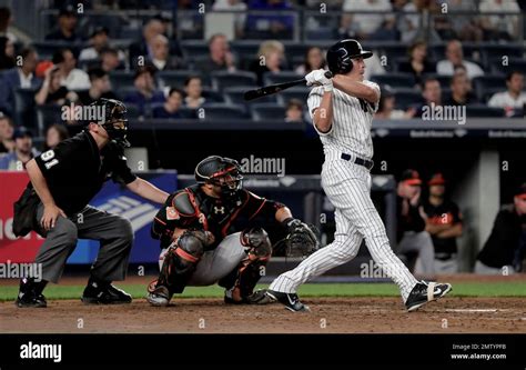 New York Yankees Center Fielder Jacoby Ellsbury Follows Through On A