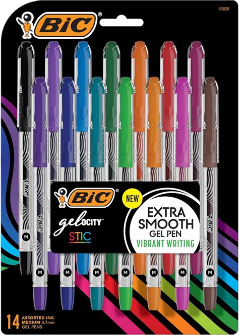 Amazon BIC Gel Ocity Stic Gel Pens Medium Point 0 7 Mm Clear