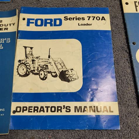 Ford 770a Loader Operators Manual Ebay