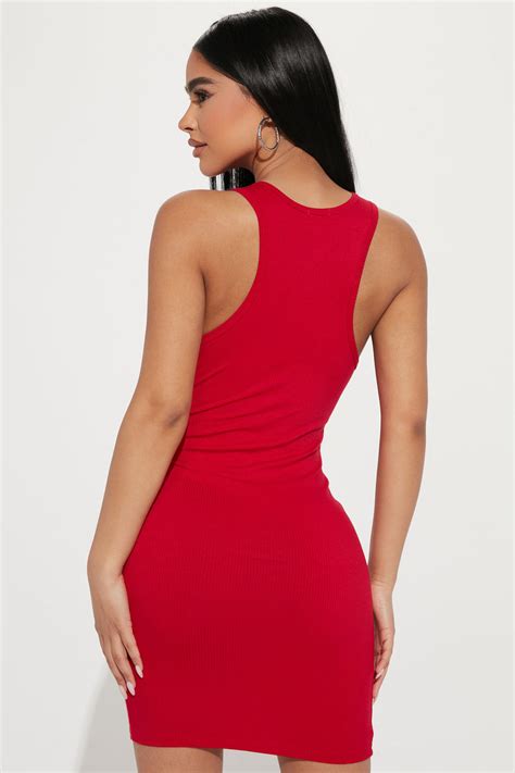 Becky Ribbed Mini Dress Red Fashion Nova Dresses Fashion Nova