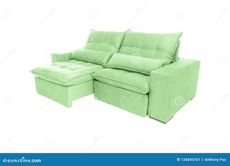 Modern Color Suede Couch Sofa Isolated on White Stock Image - Image of ...