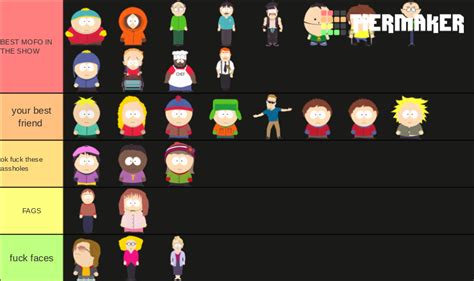 south park tier list. character list : r/southpark