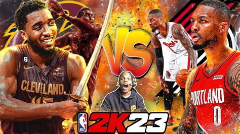 NBA 2K23 Donovan Mitchell VS Damian Lillard YouTube