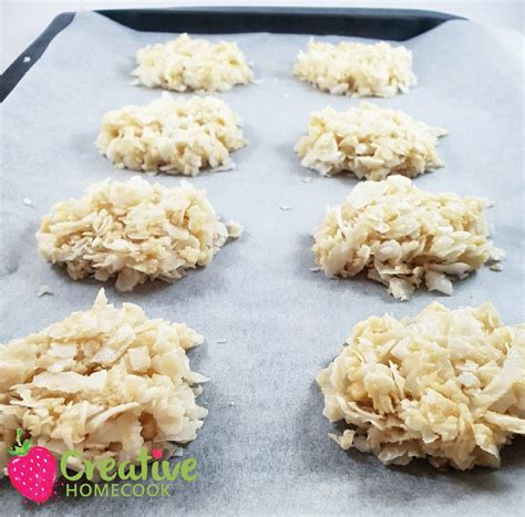 Crispy Coconut Flake Cookies Creativehomecook