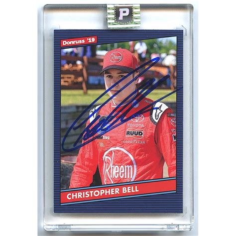 Christopher Bell Signed 2019 Donruss 139 Retro PA Encapsulated