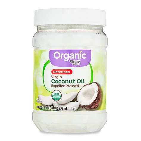 Great Value Organic Unrefined Virgin Coconut Oil Fl Oz Walmart