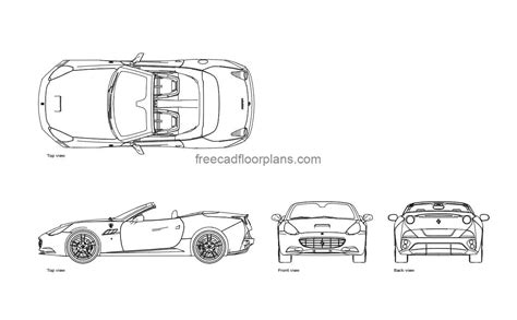 Ferrari California Free Cad Drawings