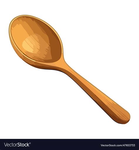 Wooden spoon kitchen essentials Royalty Free Vector Image