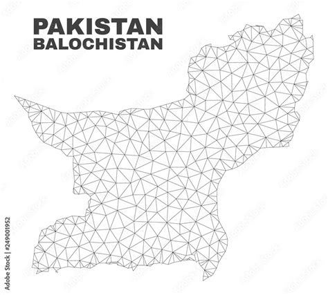 Stockvector Abstract Balochistan Province Map Isolated On A White