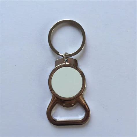 Metal Keychains For Sublimation Blank Open Wine Key Ring For Thermal