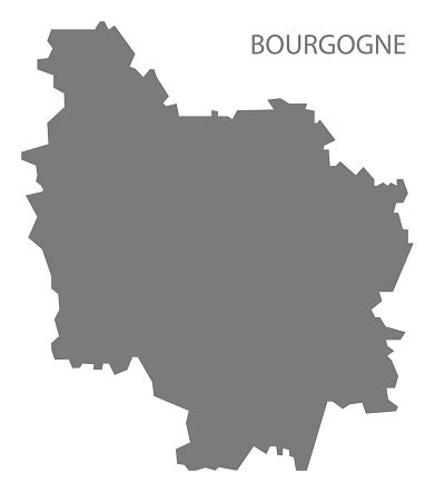 Bourgogne France Map Grey Stock Vector | Royalty-Free | FreeImages