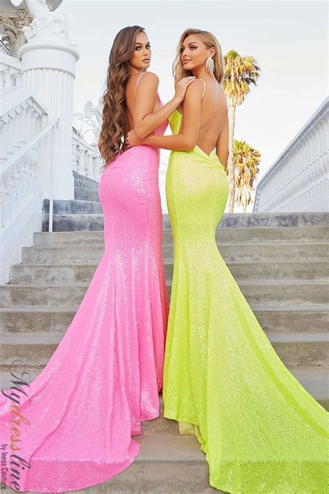 Hot Pink Mermaid Prom Dresses