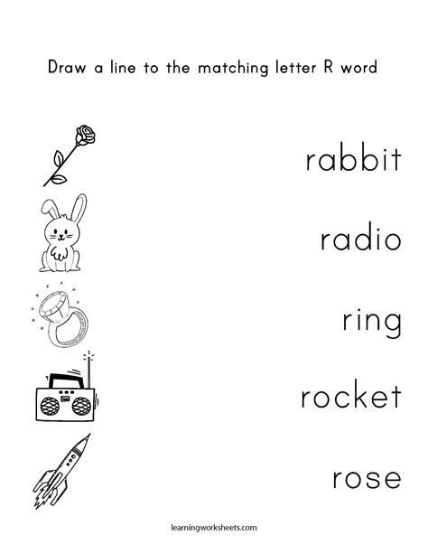 R Words Letter R Coloring Pages To Print Teachers Free Worksheets