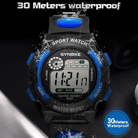 SYNOKE Multi Function 30M Waterproof Watch Men LED Digital Double ...