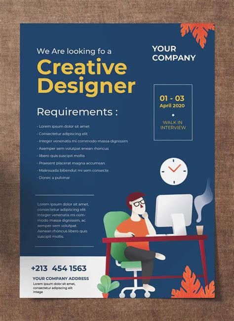 Job Vacancy Flyer Template PSD Vector EPS And AI Ads Creative