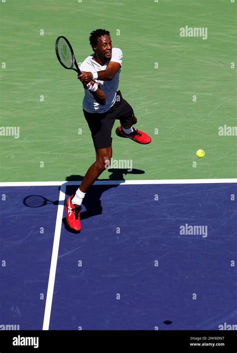 March Gael Monfils Of France Returns A Shot Against Daniil