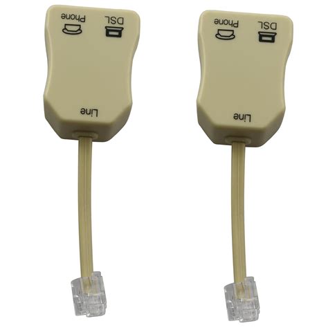 Lq Industrial 2pcs 1 Line Dsl Filter In Line Dsl Splitter Filter For