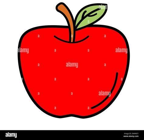 Cartoon Apple Outline