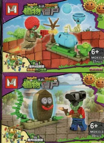 Plantas Vs Zombies Bloques Para Armar Pack De Cajas En Venta En